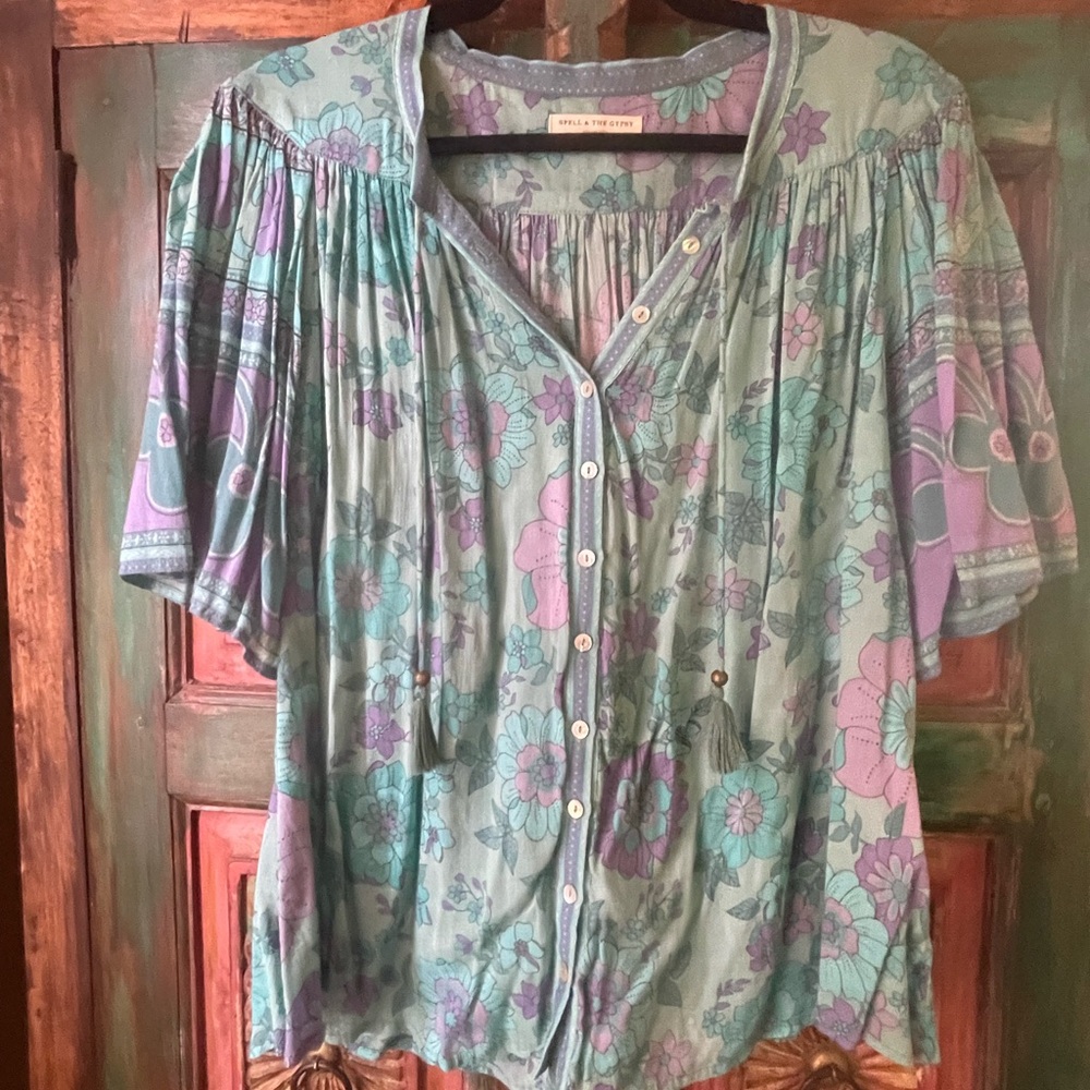 Spell Buttercup Flutter Blouse M - image 2